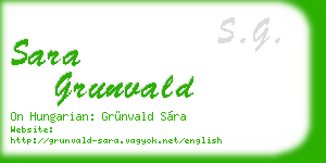 sara grunvald business card